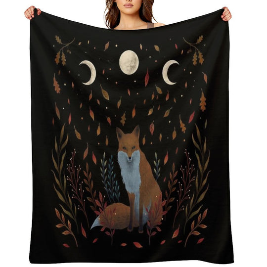 Autumn Fox Gift-ready Throw Blanket
