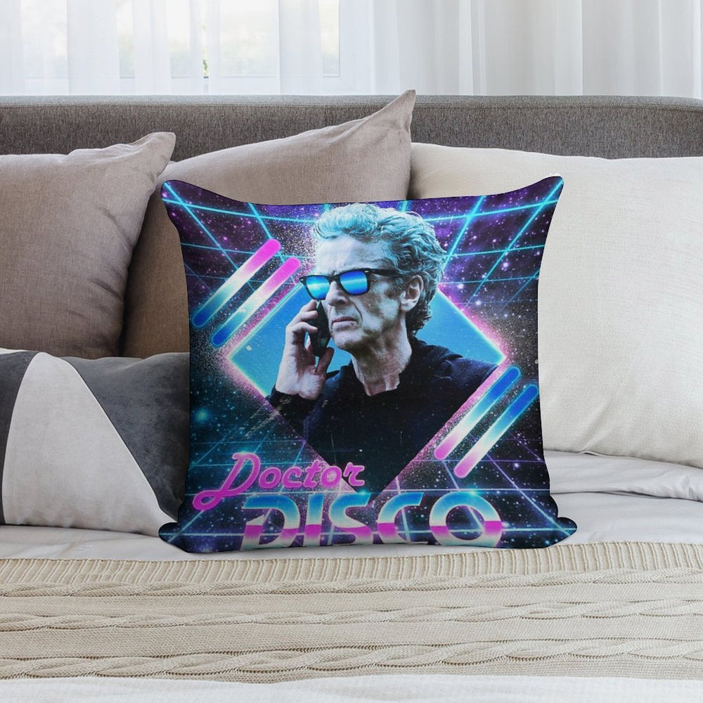 Doctor DISCO Soft Washable Throw Pillow