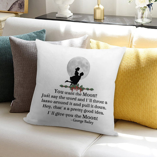 George Lassos The Moon Soft Anti-Pilling Throw Pillow