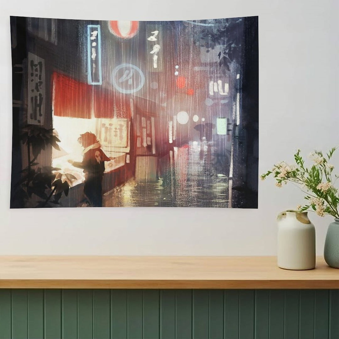 Night in Tokyo Tapestry