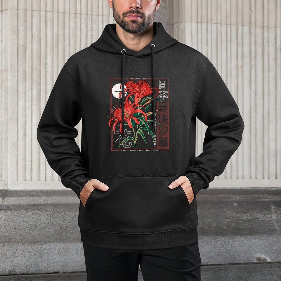Red Spider Lily Flower Japanese Anime Art Otaku Tokyo All-Day Comfort Hoodie