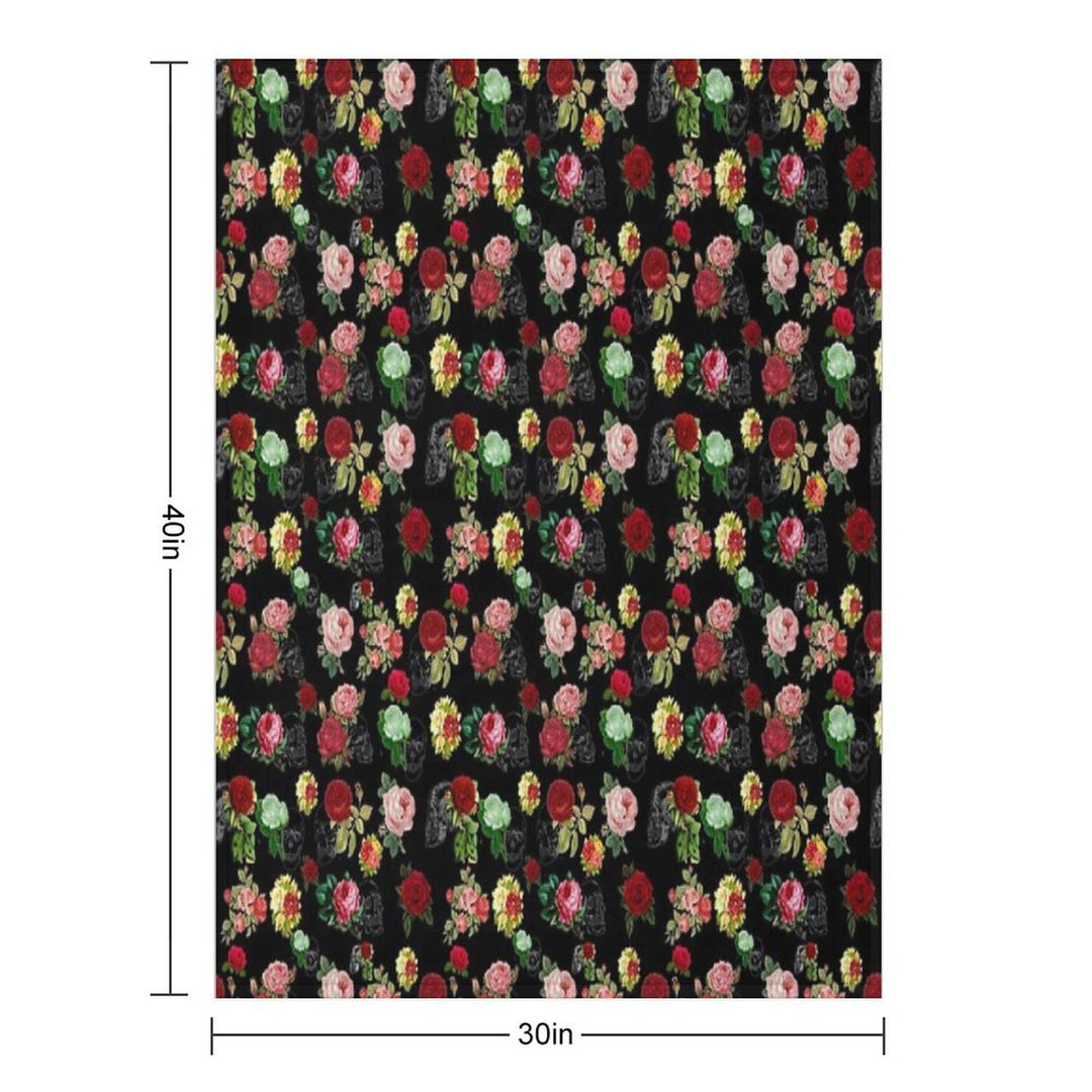 Victorian Death in Black Multi-functional Throw Blanket