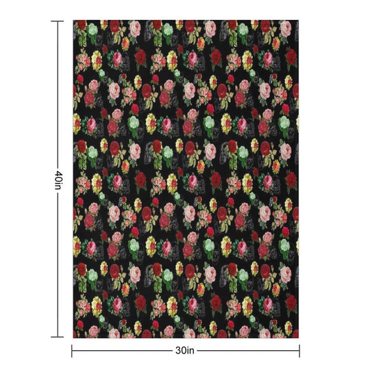 Victorian Death in Black Multi-functional Throw Blanket