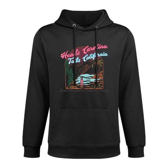 Heads Carolina Tails California Country Cowgirl Cowboy Moisture-Wicking Hoodie
