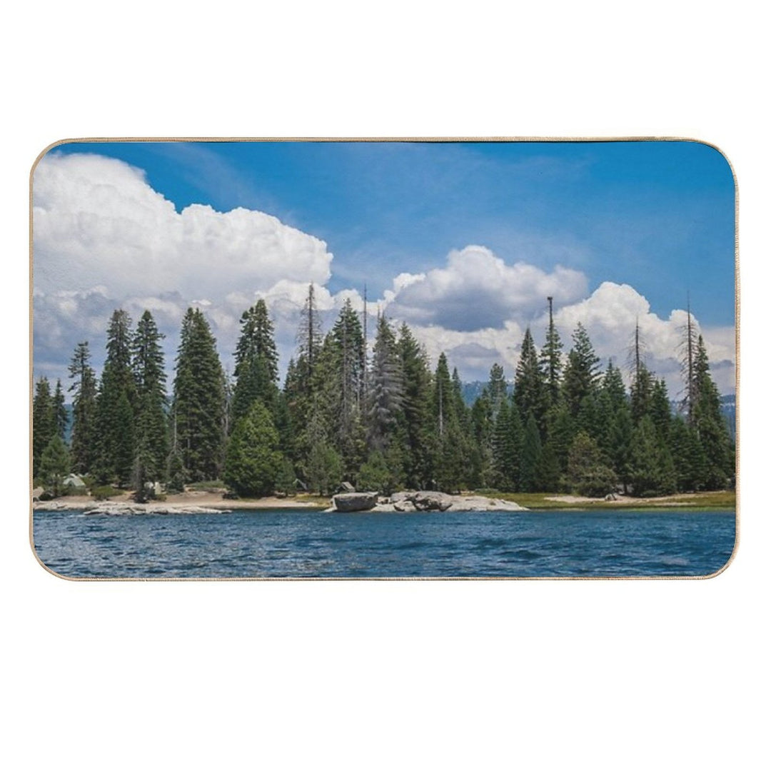 Shaver Lake in Summer  Anti-Trip Bath Mat