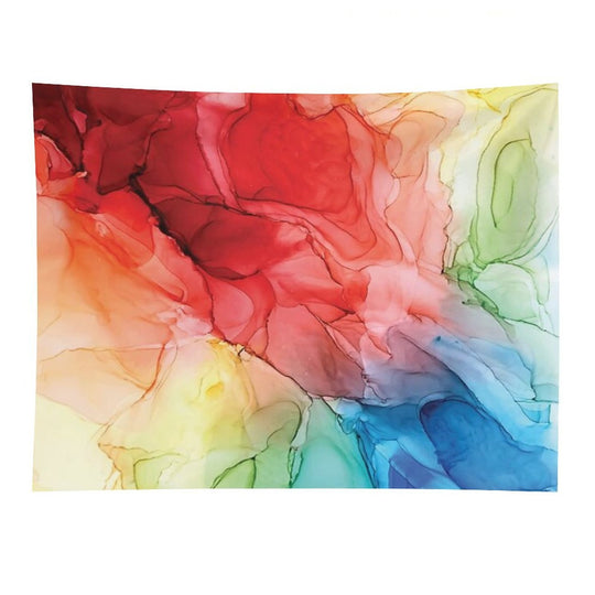 Rainbow Good Vibes Abstract Painting Tapestry