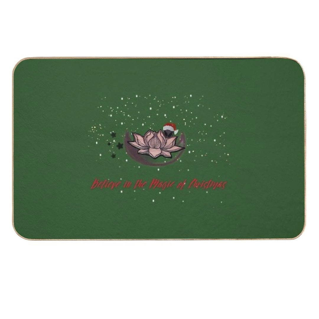 Christmas Magic in Space  Absorbent Bath Mat
