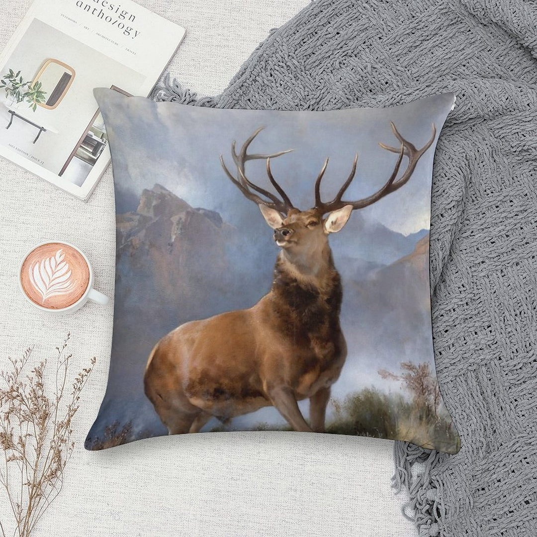 The Monarch of The Glen by Edwin Landseer Soft Multiple Sizes Throw Pillow