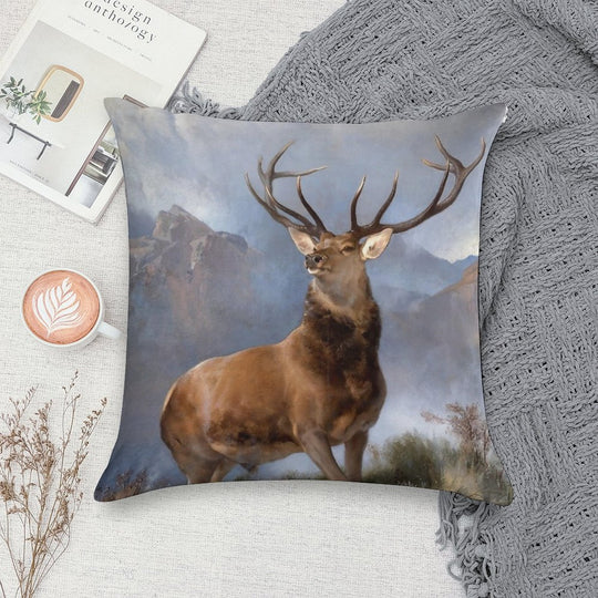 The Monarch of The Glen by Edwin Landseer Soft Multiple Sizes Throw Pillow