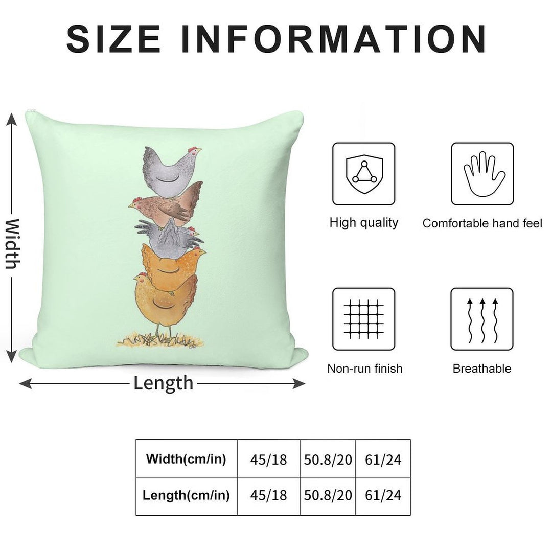 Hen Tower Soft Anti-Pilling Throw Pillow