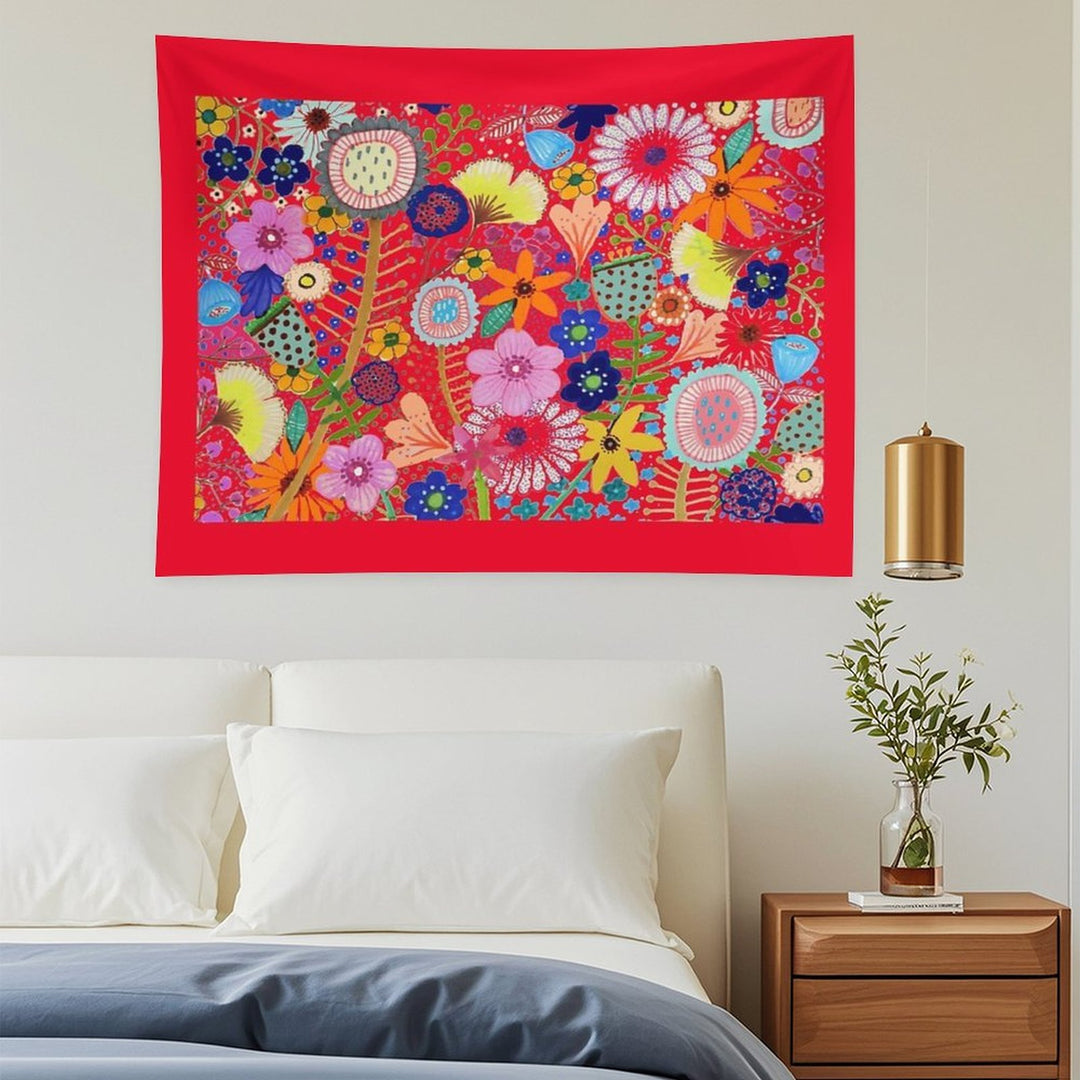 Fleur-moi in Red Tapestry