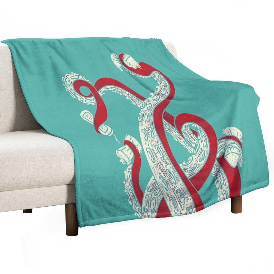 Kraken Wrinkle-free Throw Blanket