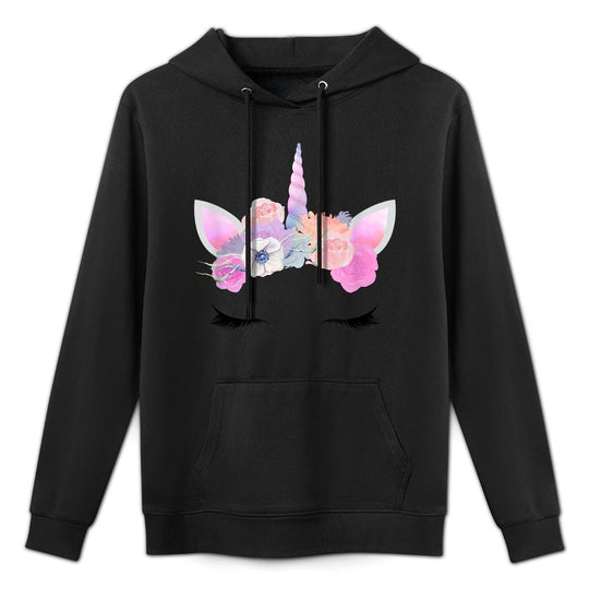 Pink Unicorn Halloween Costume Face Unicorn Birthday Party Layering Staple Hoodie