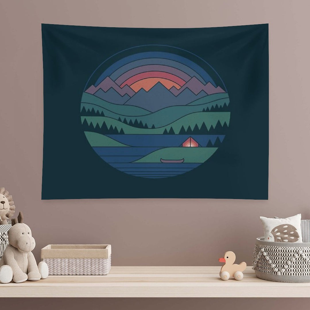 The Lake at Twilight Tapestry