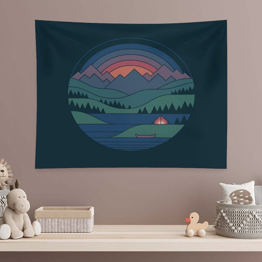 The Lake at Twilight Tapestry