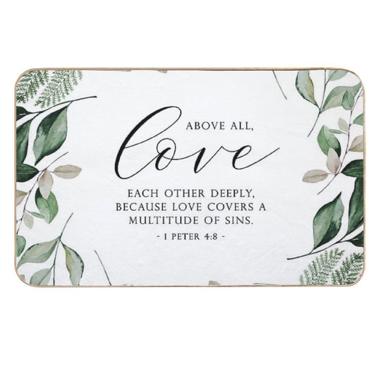 Love Each Other Deeply  Long-Lasting Bath Mat