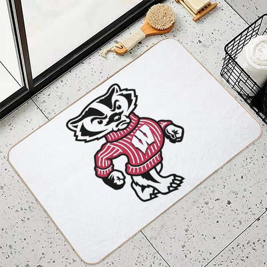 Wisconsin Badgers  Dirt-Trapping Bath Mat
