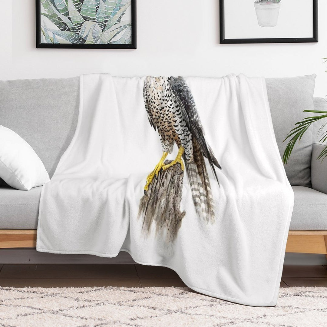 Peregrine Falcon #2 Sustainable Throw Blanket