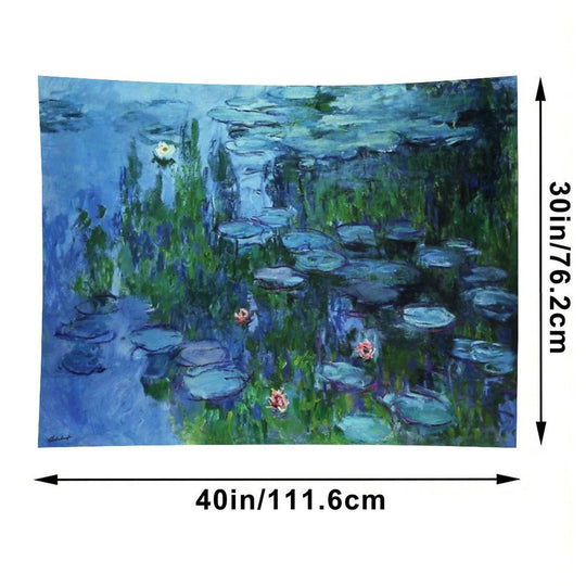 Claude Monet Water Lilies  Nymphéas Deep Color Tapestry