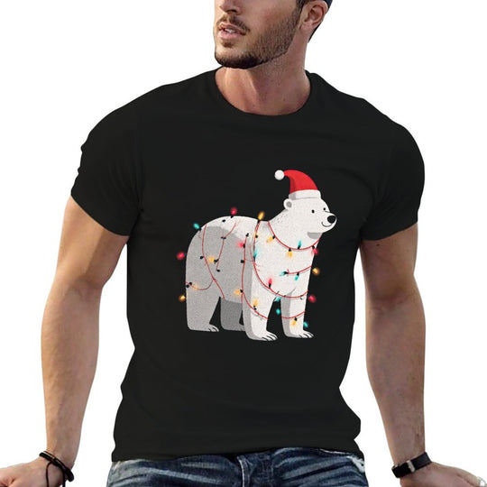 Funny Polar Bear Christmas Graphics Animal Lights Lover  Versatile T-Shirt