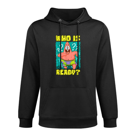 Mademark X SpongeBob SquarePants - SpongeBob Patrick Star Who Is Ready Funny Exciting Patrick Relaxed Fit Hoodie