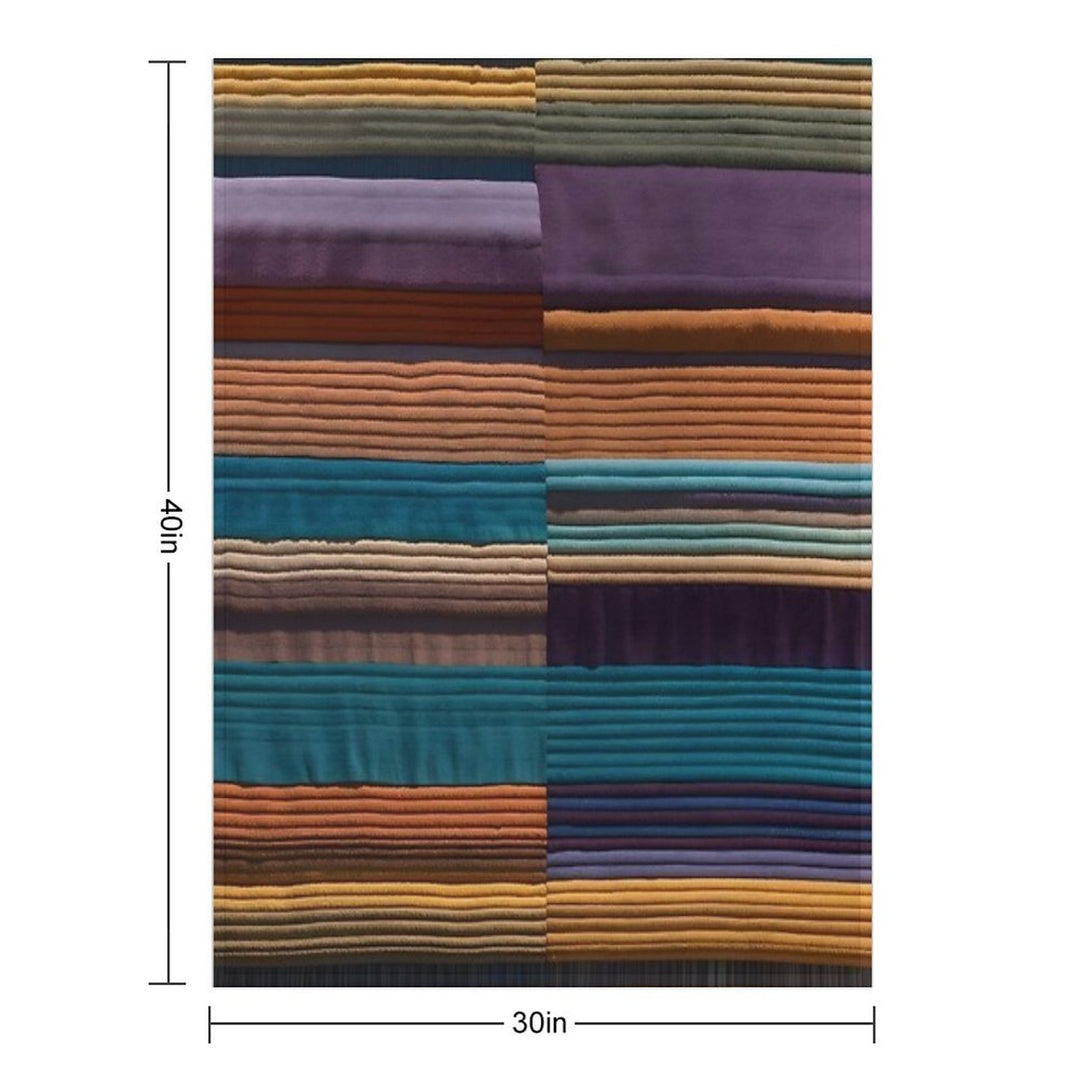 Nomad Colorful Stripes Anti-pilling Throw Blanket