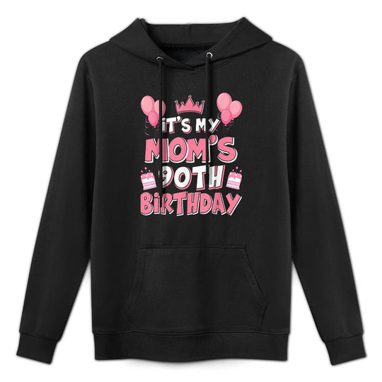 Balloons Its My Moms 90th Birthday 1935 90 Years Old Versatile Streetwear Hoodie