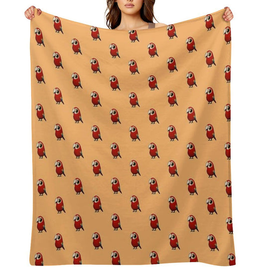 Cute Fat Macaw Eco-conscious Throw Blanket