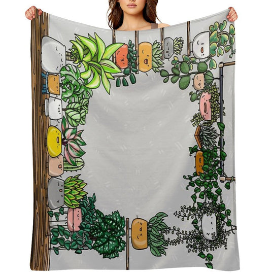 Plant Buddies All Around Quick-dry Throw Blanket