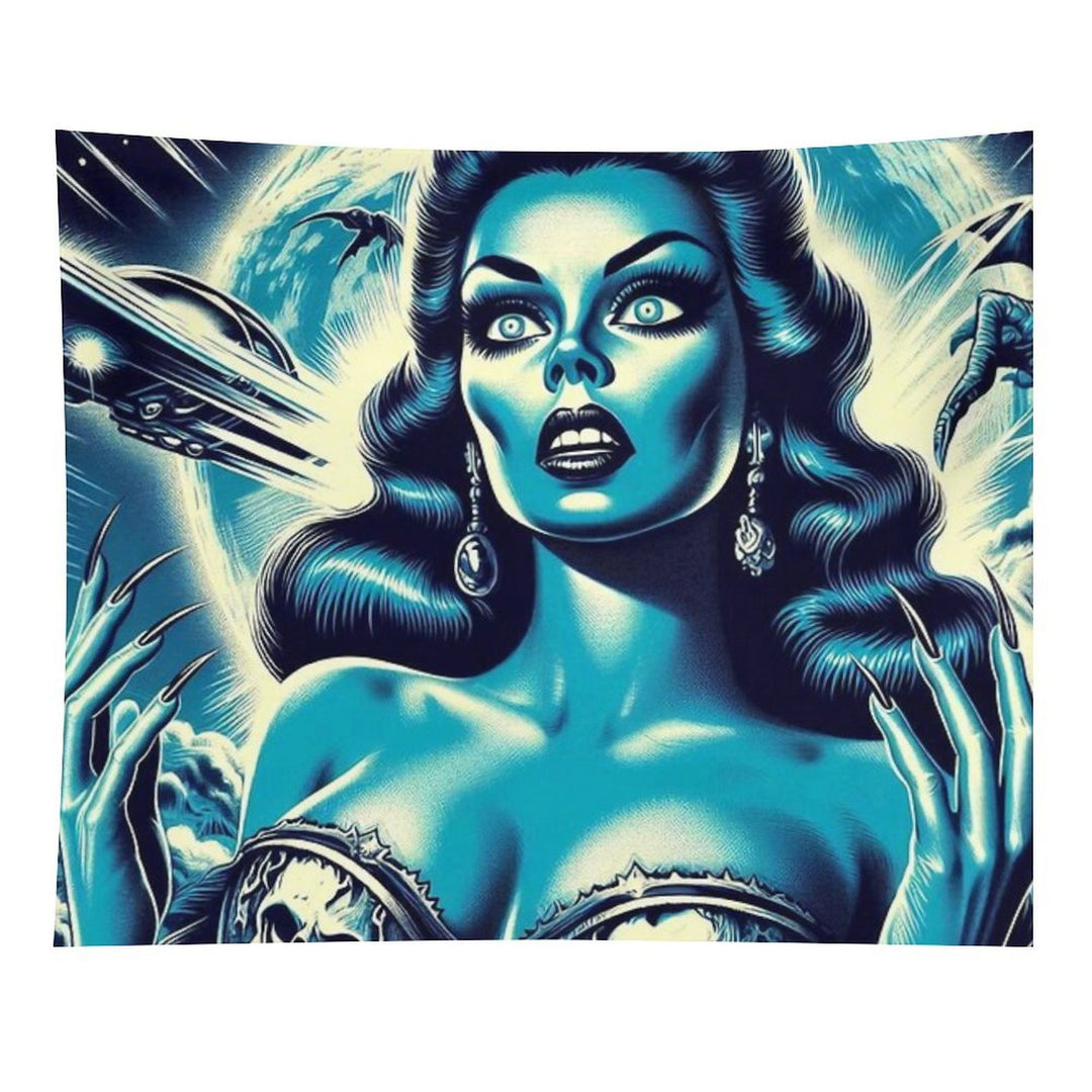 Sci-fi Girl Tapestry