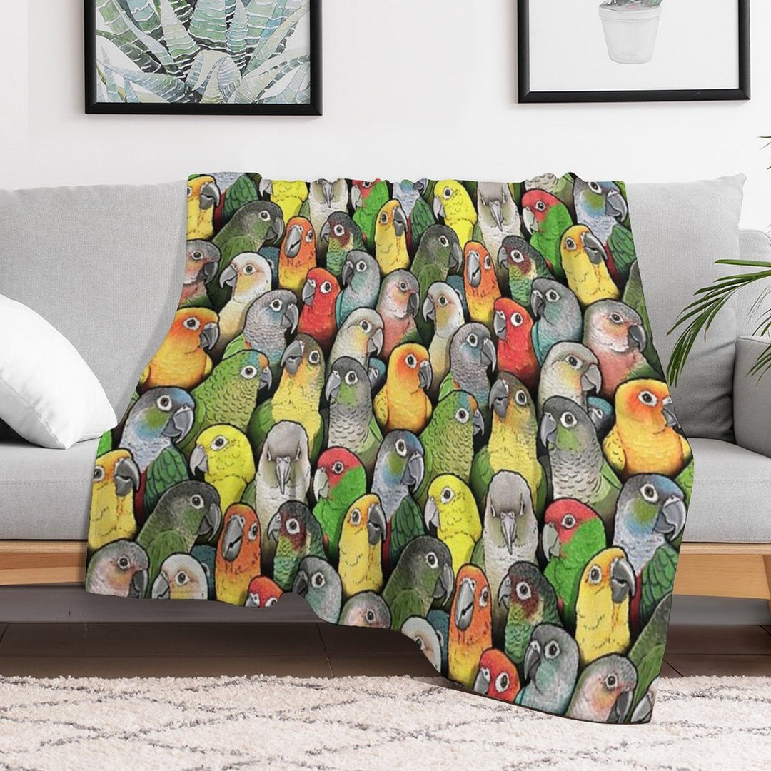 Colour of Conures Lightweight Throw Blanket