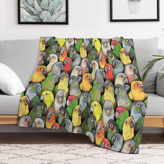 Colour of Conures Lightweight Throw Blanket