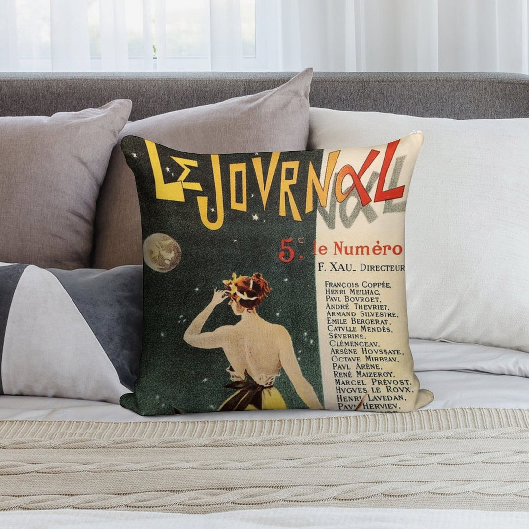 LE JOURNAL Publiera ROME Par Emile Zola by Poster Artist Charles Lucas 1899 Soft Washable Throw Pillow