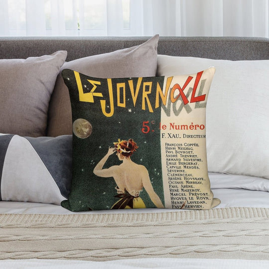 LE JOURNAL Publiera ROME Par Emile Zola by Poster Artist Charles Lucas 1899 Soft Washable Throw Pillow