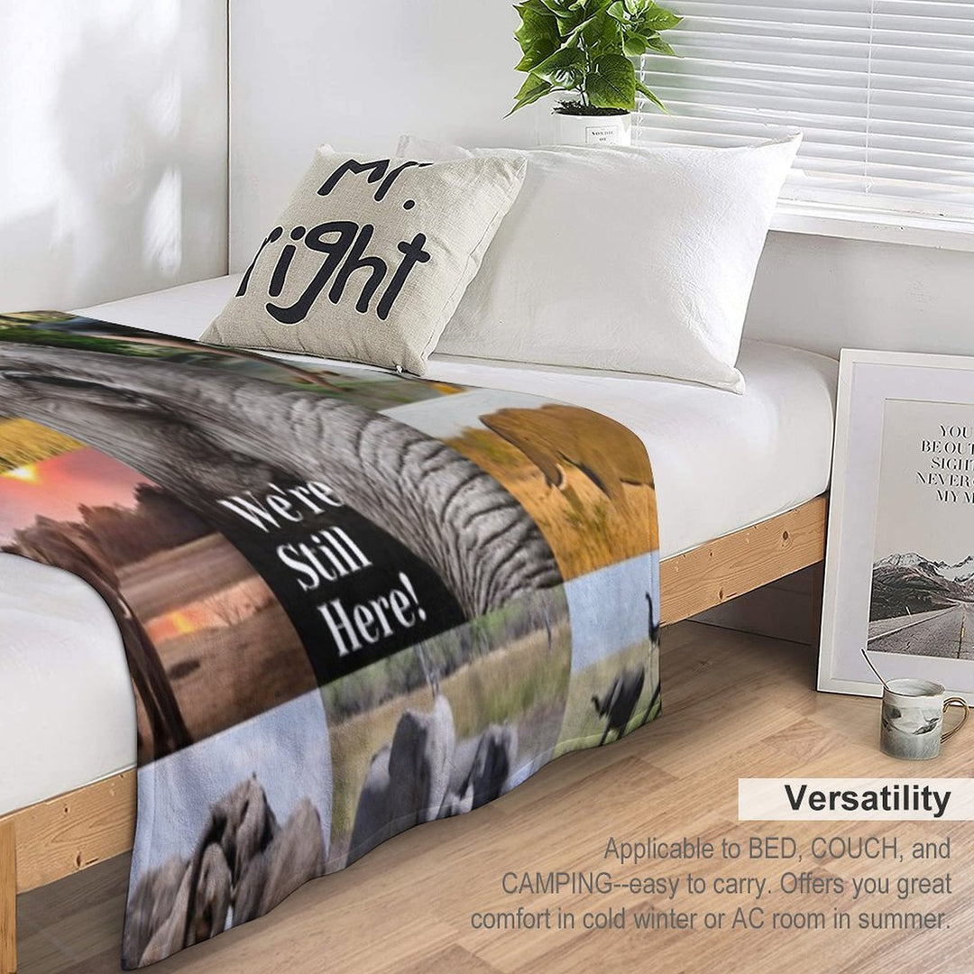 Elephants, We're Still Here Compact Throw Blanket