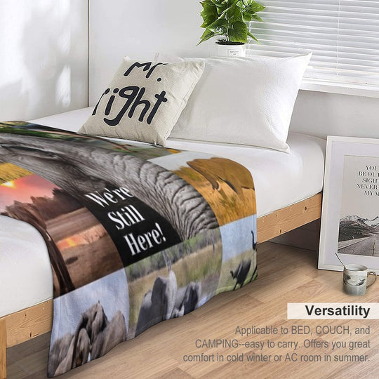 Elephants, We're Still Here Compact Throw Blanket