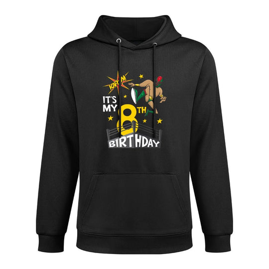 Kids Kids It's My 8th Birthday Wrestling Theme for 8-Year-Old Boy Pilling-Resistant Hoodie