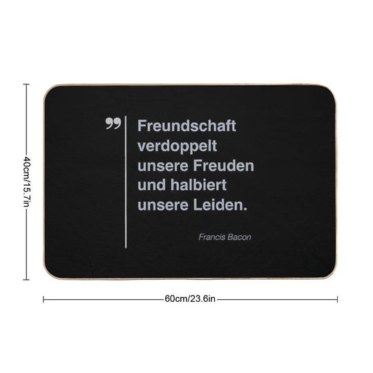 Francis Bacon Zitat Über Freundschaft Auf Deutsch  Long-Lasting Bath Mat