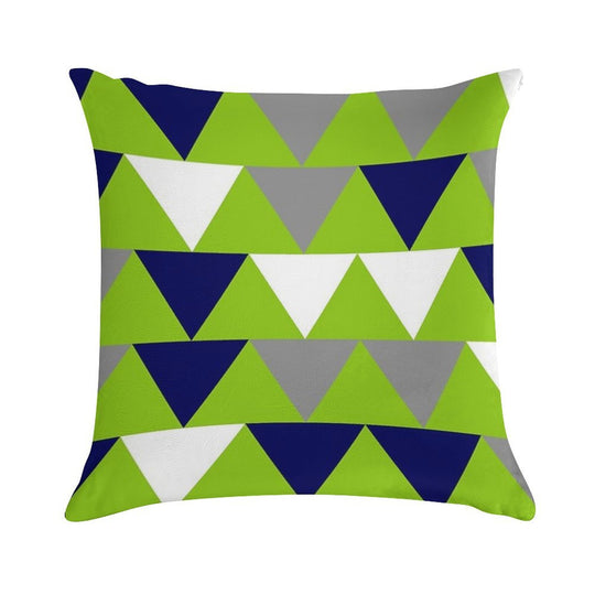 Arrows Lime Green,  Bright Navy Blue, Grey, And White Soft Warmth Comfort Throw Pillow