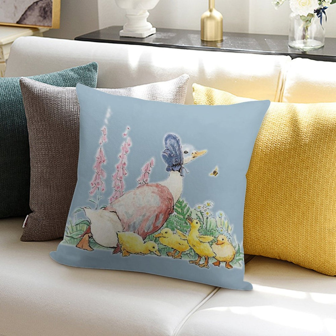 Jemimah Puddle-Duck - Beatrix Potter Soft Washable Throw Pillow
