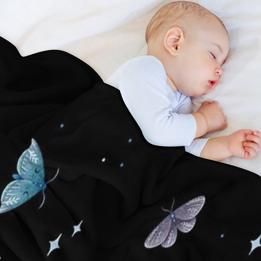 Moth Garden Quick-dry Throw Blanket