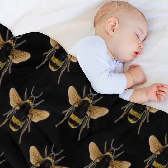 Bumble Bee Velvety-soft Throw Blanket