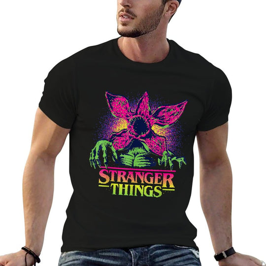 Stranger Things Season 5 Retro Video Game Demogorgon  High-quality Stitching T-Shirt