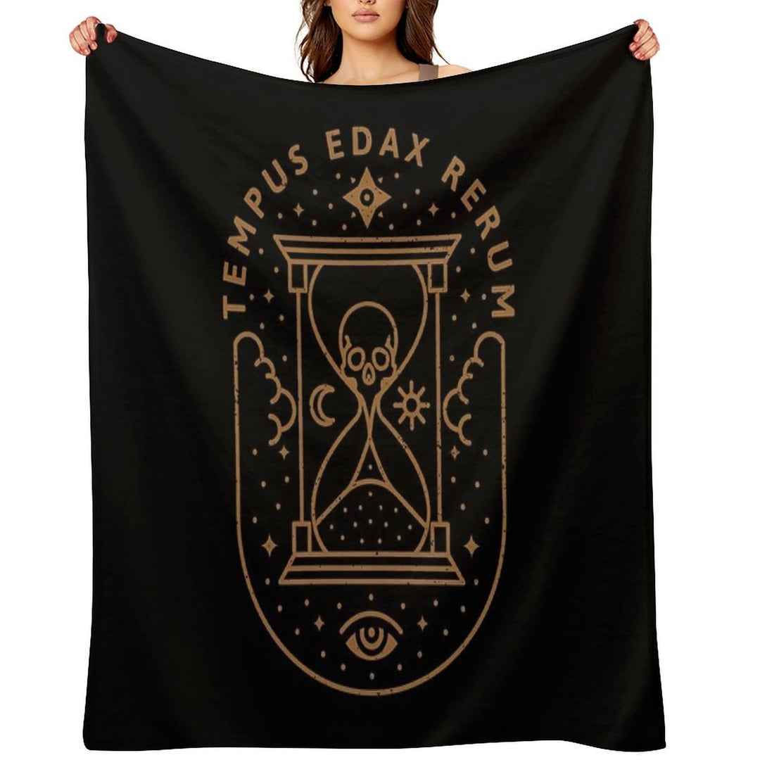 Tempus Edax Rerum Quick-dry Throw Blanket