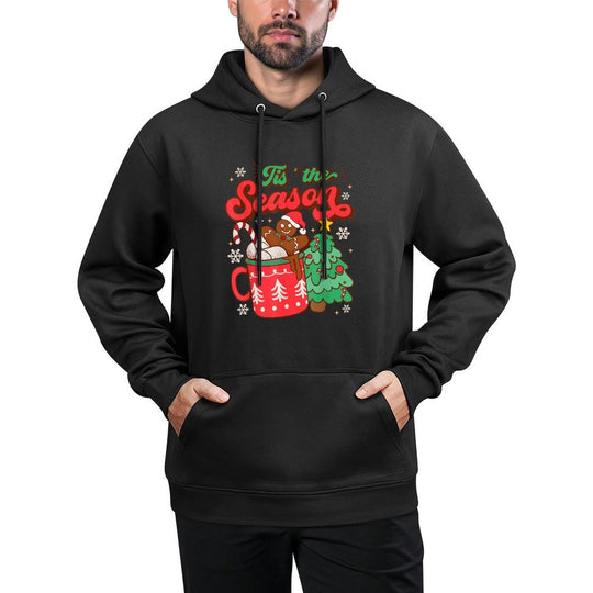 Tis The Season Hot Cocoa Gingerbread Cookie Christmas Xmas Layering Staple Hoodie