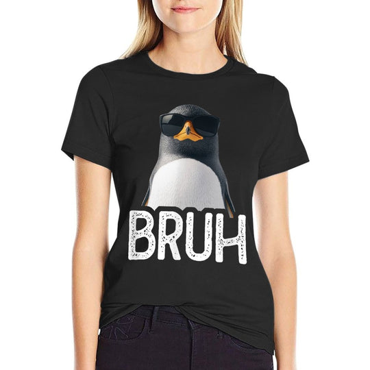 Bruh Penguin  Funny Penguin Lover  Meme Lover Comfortable T-Shirt
