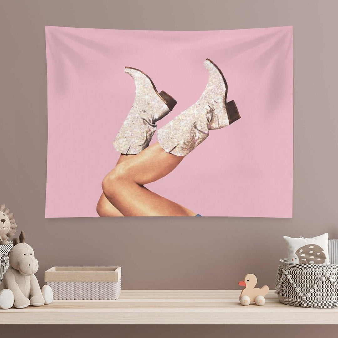 These Boots - Glitter Pink II Tapestry