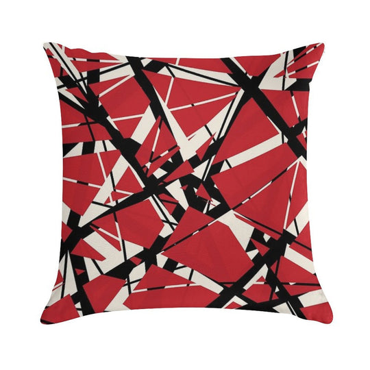 EVH Authentic Stripes Design (red) Soft Fade-Resistant Throw Pillow
