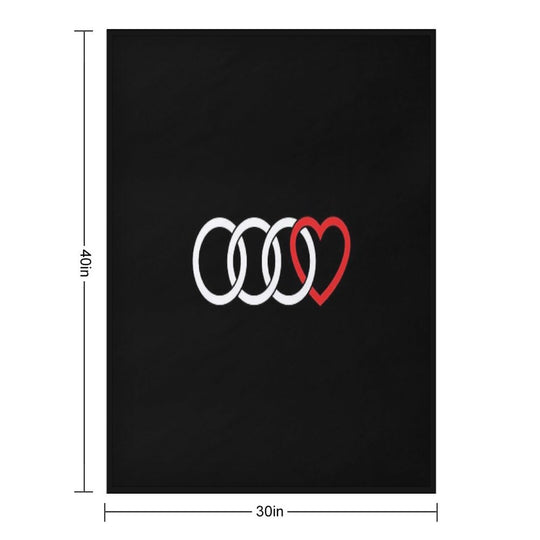 Audi Love (Dark) Durable Throw Blanket