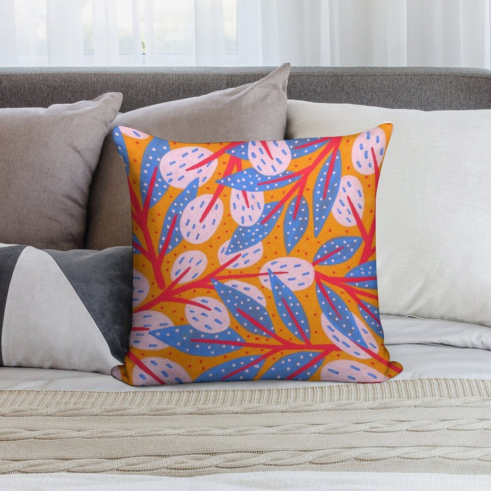 Gold Sky in The Forest Soft Durable Construction Throw Pillow